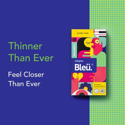Bleu High Grade Natural Latex Ultra Thin Condoms (Pack of 4 X 8's) - Plain/Flavoured Condoms