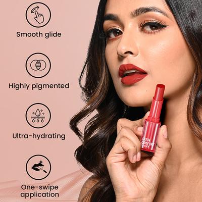 Swiss Beauty Satin Comfort Lipstick-Muted Mauve 3 gm - Lipsticks