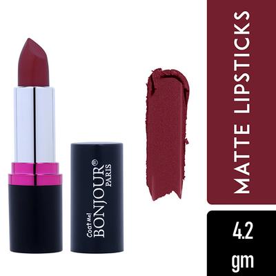 Bonjour Paris Silk Matte Lipstick-Berry 4.2 gm - Lipsticks