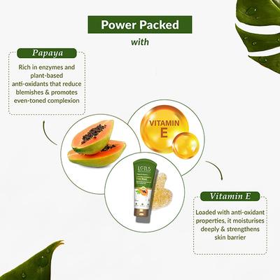 Lotus Botanicals Papaya & Vitamin E Insta Glow Exfoliating Facewash Face Wash 100 ml - Face Washes