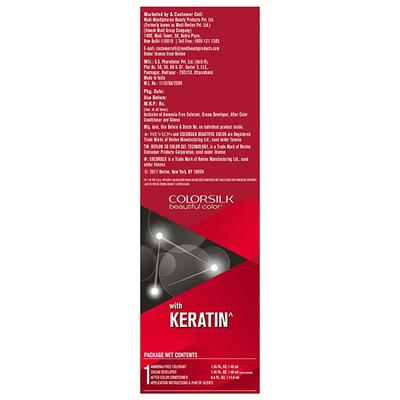 Revlon Colorsilk Hair Color With Keratin - 3D Color No Ammonia Deep Burgundy 3DB (40ml+40ml+11.8ml) 1's - Crème