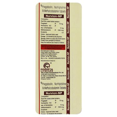 NURVION NP Tablet 10's - Neuropathic Pain-Dru