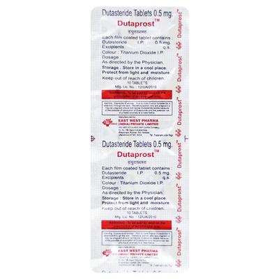 Dutaprost 0.5mg Tablet 10'S - Bladder And Prostate Disorders-Dru