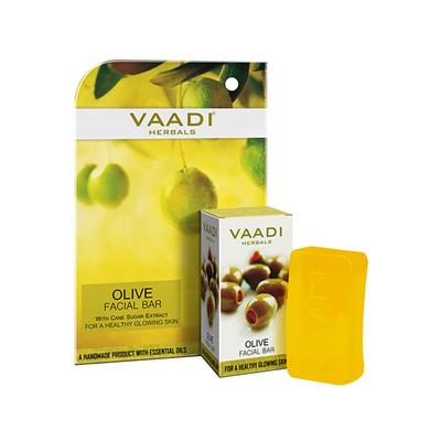 Vaadi Herbals Olive Facial Bar with Cane Sugar Extract 25 gm - Soaps