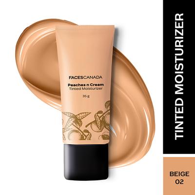 Faces Canada Peaches N Cream Tinted Moisturizer - Beige 02, Non Oily Lightly Tinted Bb Cream 35 gm - Bb & Cc Creams