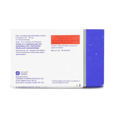 LAMITOR DT 50mg Tablet 15's - Epilepsy/Convulsion-Ant