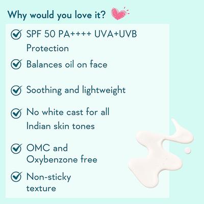 Wishcare Niacinamide Oil Balance Sunscreen SPF 50 PA++++ Light and Matte Sunscreen for Oily Skin 50 gm - Face Sunscreen