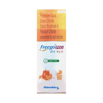 FREEGO PEG SUGAR FREE ORANGE FLAVOUR Oral Solution 200ml - Constipation-Lax