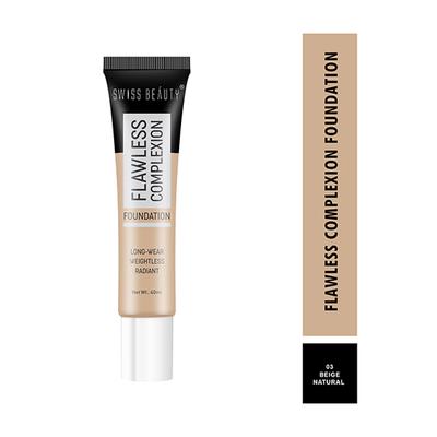 Swiss Beauty Flawless Complexion Foundation - (Natural Beige) 40 ml - Foundation