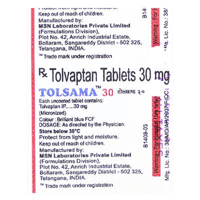 Tolsama 30mg Tablet 4'S - Hyponatremia
