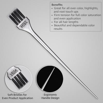 Vega Professional Tinting Brush for Balayage, All Over Color, Highlights and Root Touch Ups -Small (VPHTB-01) 1's - Hair Brushes