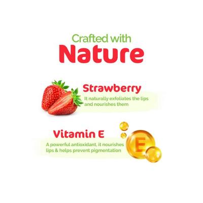 Mamaearth Nourishing Tinted 100% Natural Lip Balm with Vitamin E and Strawberry 4 gm - Lip Balms