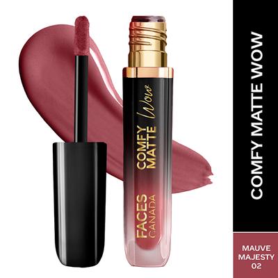 Faces Canada Comfy Matte Wow Liquid Lipstick - Mauve Majesty 02 3.8 ml - Liquid Lipsticks