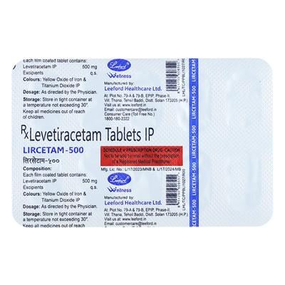Lircetam 500mg Tablet 10'S - Epilepsy/Convulsion-Ant