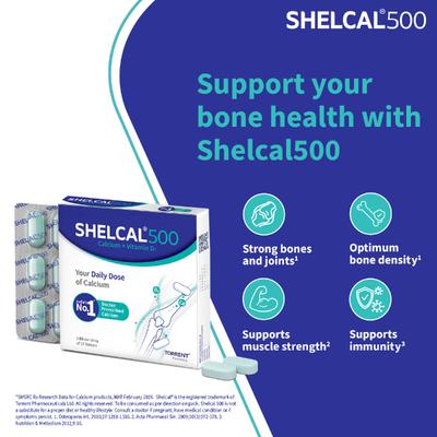 Shelcal-500 Tablet 15's - Calcium And Minerals