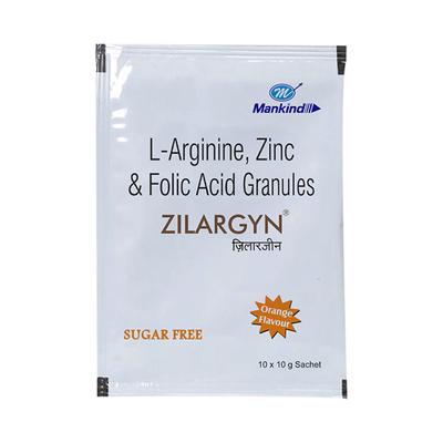 ZILARGYN SUGAR FREE ORANGE FLAVOUR Sachet 10gm - Supplements-Sup