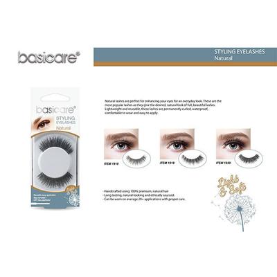 Basicare Stying Eyelashes With Latex Glue,Nature Hair Medium 1's - Eyelashes