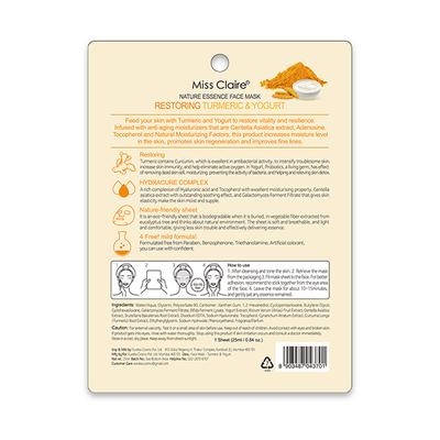 Miss Claire Nature Essence Face Mask - Turmeric & Yogurt 25 Ml - Masks & Peels
