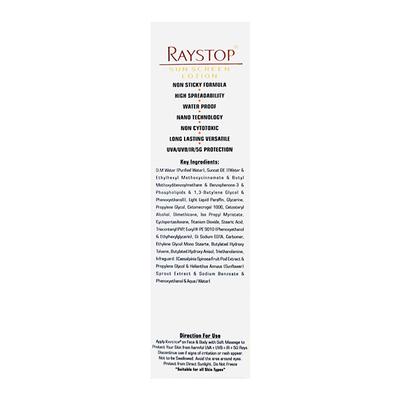 RAYSTOP PROTECTION 50SPF PA+++ 5G UVA/UVB/IR SUNSCREEN Lotion 100g - Sunscreen Preparations-Emo