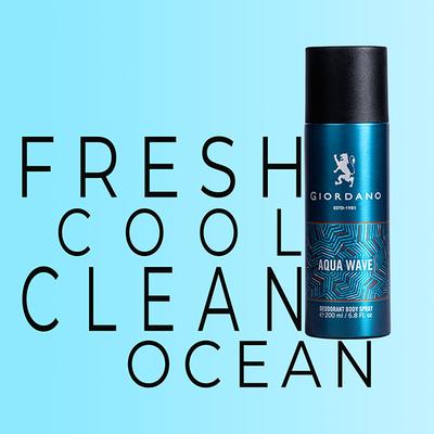 Giordano Aqua Wave Deodorant Spray 200 ml - Men Deodorants/Roll-Ons