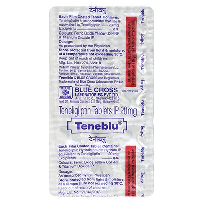 Teneblu 20mg Tablet 15'S - Diabetes-Ant