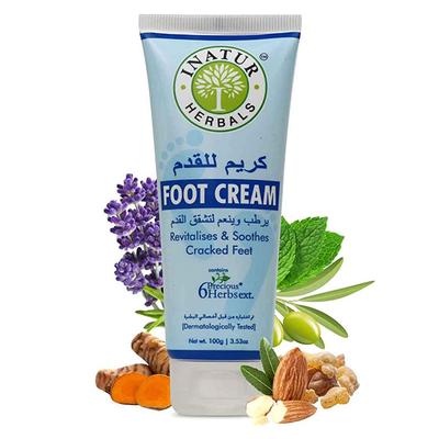 Inatur Herbals Foot Cream 100 gm - Foot Creams & Lotions