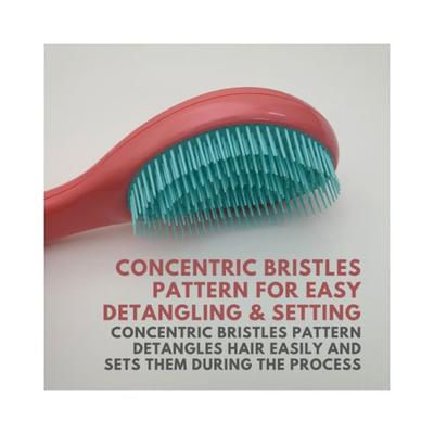 Alan Truman Dt02 Detangling Brush Pink Blue 1's - Hair Brushes