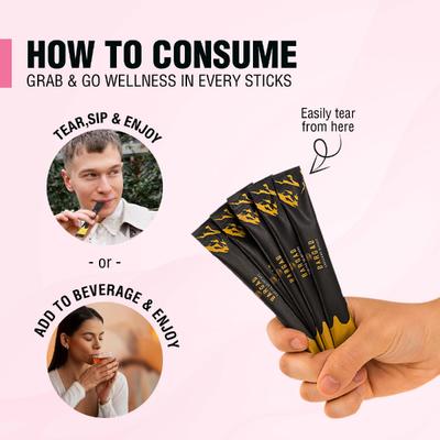 Bargad Himalayan Shilajit Honey Sticks - Strawberry Flavour 7's - Speciality Medicines