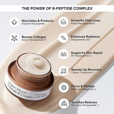 The Face Shop Alltimate Vegan Mucin Peptide 8 Cream 50 ml - Face Moisturizers