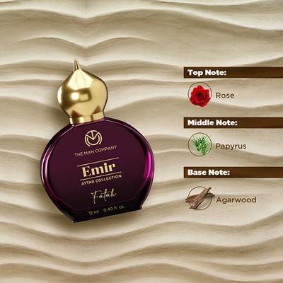 The Man Company 100% Alcohol-Free Attar Perfume for Men - Fatah Emir Collection 12 ml - Men Perfumes (Edt/Edp)