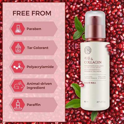 The Face Shop Pomegranate And Collagen Volume Lifting Serum 80 Ml - Face Serum