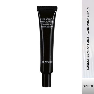 The Formularx Hydrashield Vitamin C + Peptide Sunscreen SPF 50 PA++ for Oily, Sensitive Skin 50 gm - Face Sunscreen
