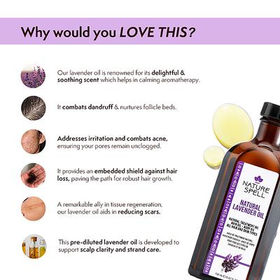 Nature Spell Lavender Oil For Hair & Skin 150 ml - Hair Oils