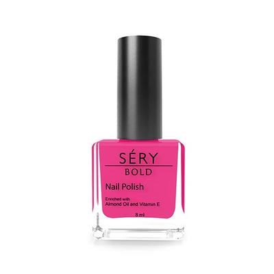 Sery Bold Nail Polish With Almond Oil , Vitamin E, Toxin Free- Fuchsia Play, MNP-14 8 gm - Nail Polish