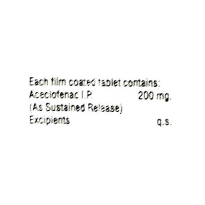 ZIX SR 200mg Tablet 10'S - Pain relief-Nsa