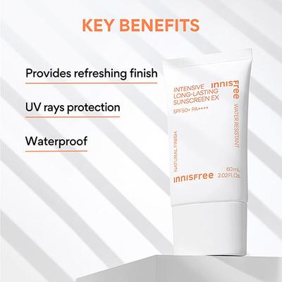 Innisfree Intensive Long Lasting Sunscreen SPF 50+ PA++++ 60 ml - Face Sunscreen