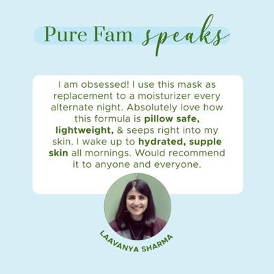 PureSense Hydrating Sleeping Mask with Hyaluronic Acid, Cucumber & Aloe Vera Face Moisturizer & Night Cream for Women 50 gm - Face Mask