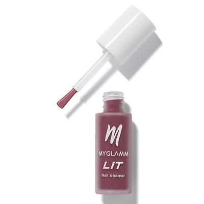 Myglamm Lit Matte Nail Enamel - Finsta 7 ML - Nail Polish