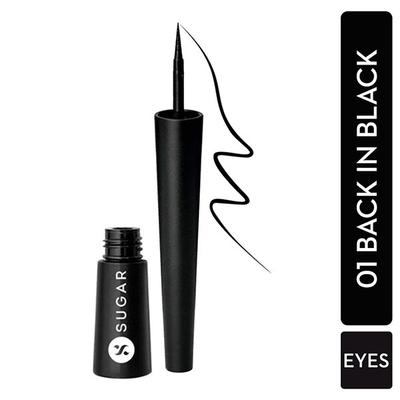 SUGAR Cosmetics Gloss Boss 24HR Eyeliner - 01 Back In Black (Black) 2.5 gm - Eyeliners