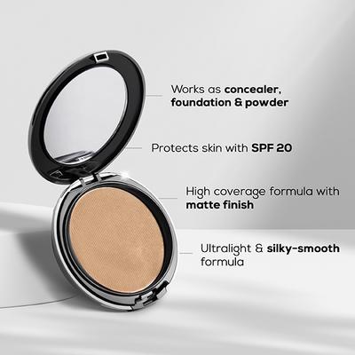 Renee Pro HD 3-In-1 Compact - Creme 9 gm - Compact Powder