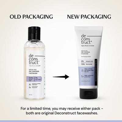 Deconstruct Salicylic Acid Oil Control Face Wash with Niacinamide 100 ml - Face Wash & Cleansers