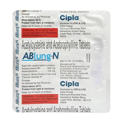 ABLUNG N Tablet 15's - Asthma/COPD-Ast