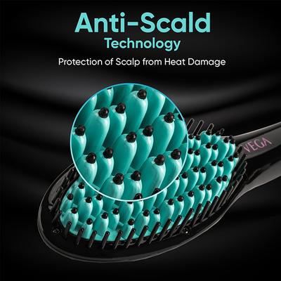 Vega X Glam Hair Straightening Brush with Anti-Scald Technology (Vhsb-01) 1's - Straighteners