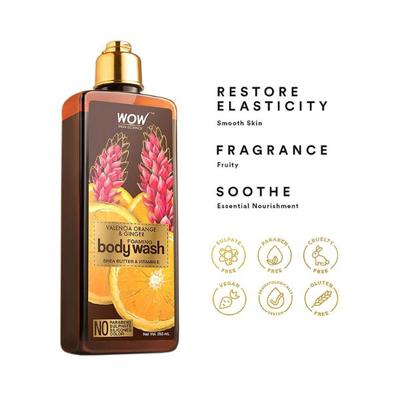 Wow Life Science Valencia Orange & Ginger Foaming Body Wash 250 ml - Shower Gels & Body Wash