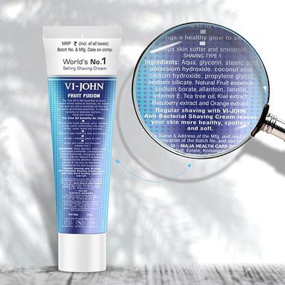 VI-John Shaving Cream Fruit Fusion with Tea Tree Oil and Bacti-Guard for All Skin Types 125 gm - Shaving Creams