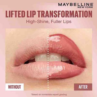 Maybelline New York Lifter Gloss Moisturizing, Tinted Lip Gloss With Hyaluronic Acid, Petal 5.4 ml - Lip Glosses