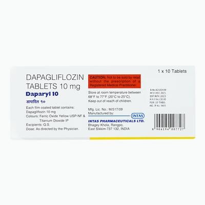 DAPARYL 10 Tablet 10's - Diabetes-Ant