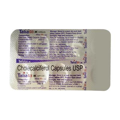 Talia D3 2K Capsule 10'S - Supplements-Cal