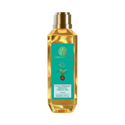 Forest Essentials Organic Cold Pressed Virgin Oil Coconut 200 ml - Massage Oils