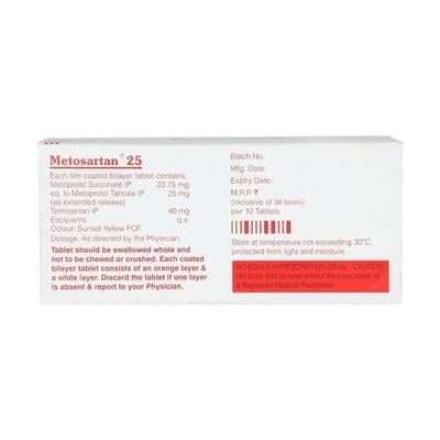Metosartan 25mg Tablet 10'S - Hypertension-Ana